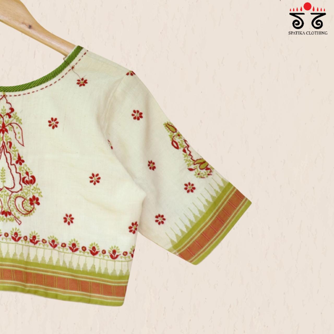 White Chikankari - Ponduru Blouse