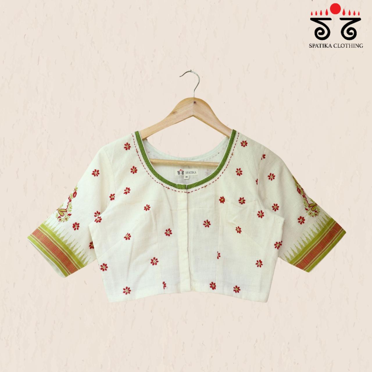 White Chikankari - Ponduru Blouse