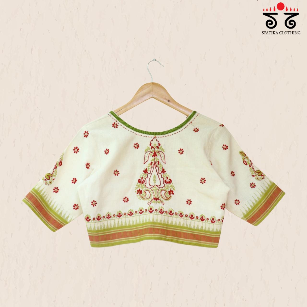 White Chikankari - Ponduru Blouse