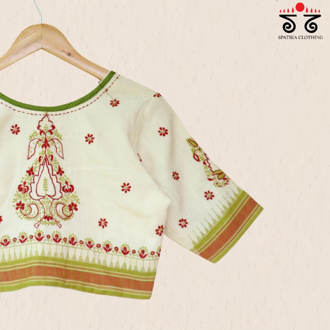 White Chikankari - Ponduru Blouse