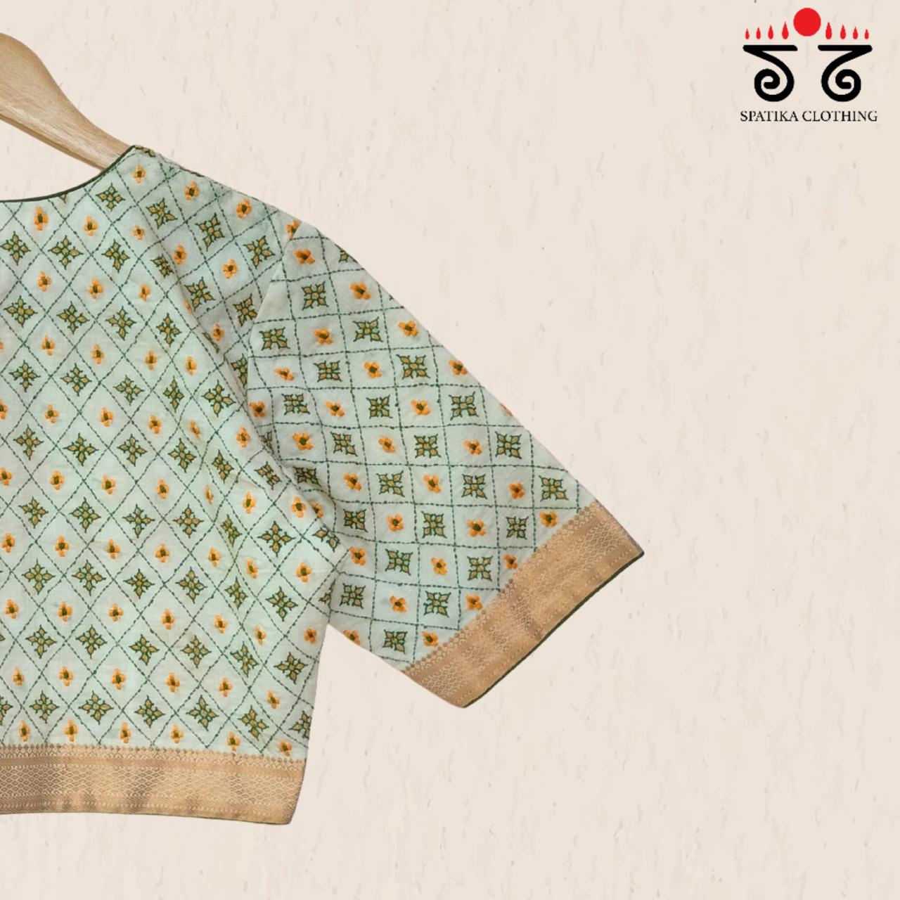 The Banjara White Hand Embroidered Blouse
