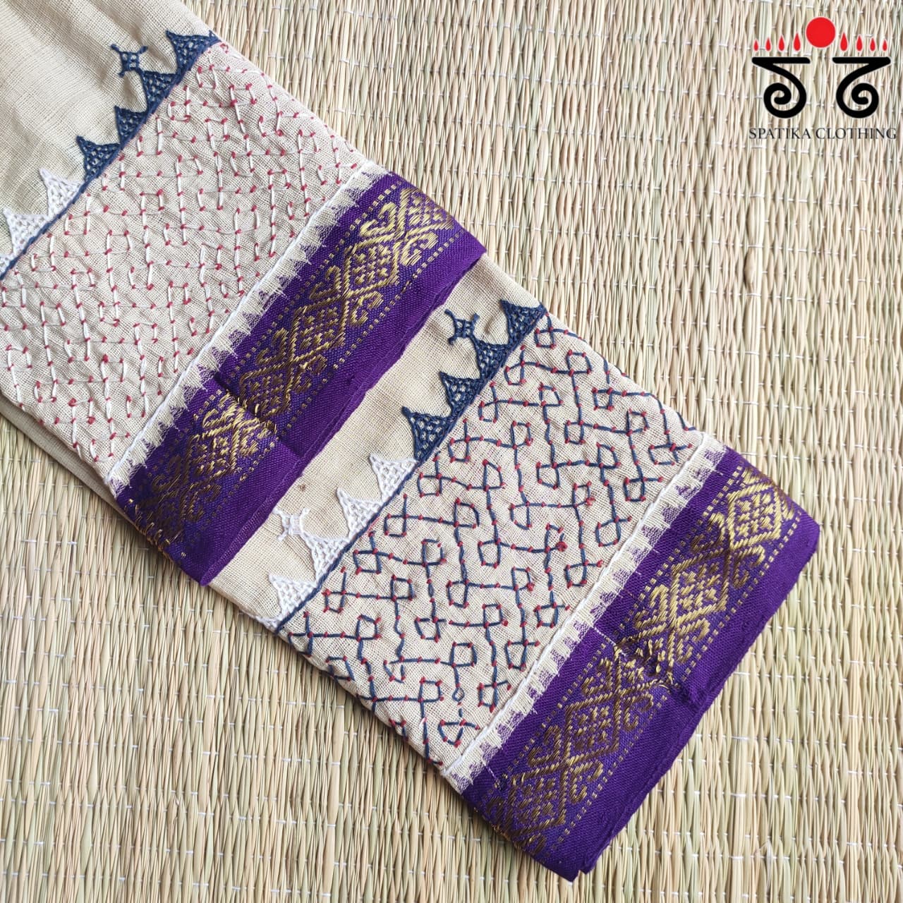 Hand-embroidered Ponduru Blouse Fabric