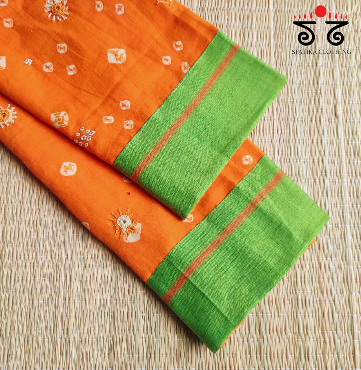Hand Embroidered Bandhani Blouse Fabric