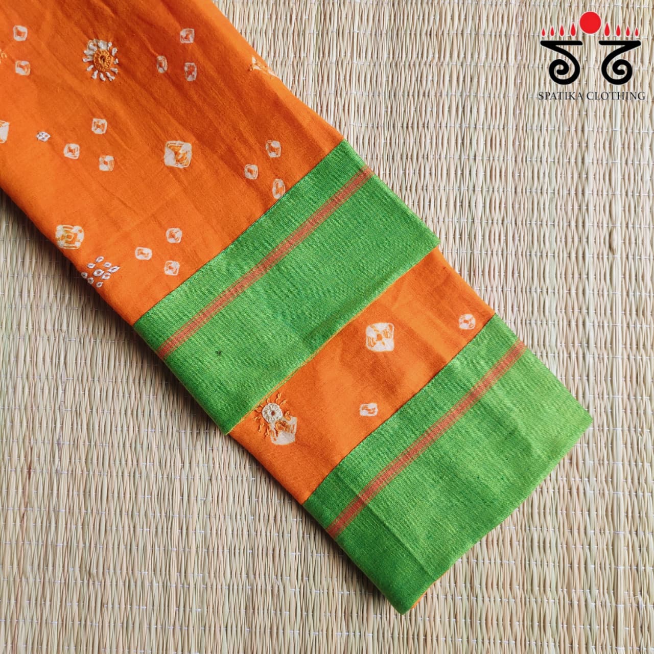 Hand Embroidered Bandhani Blouse Fabric