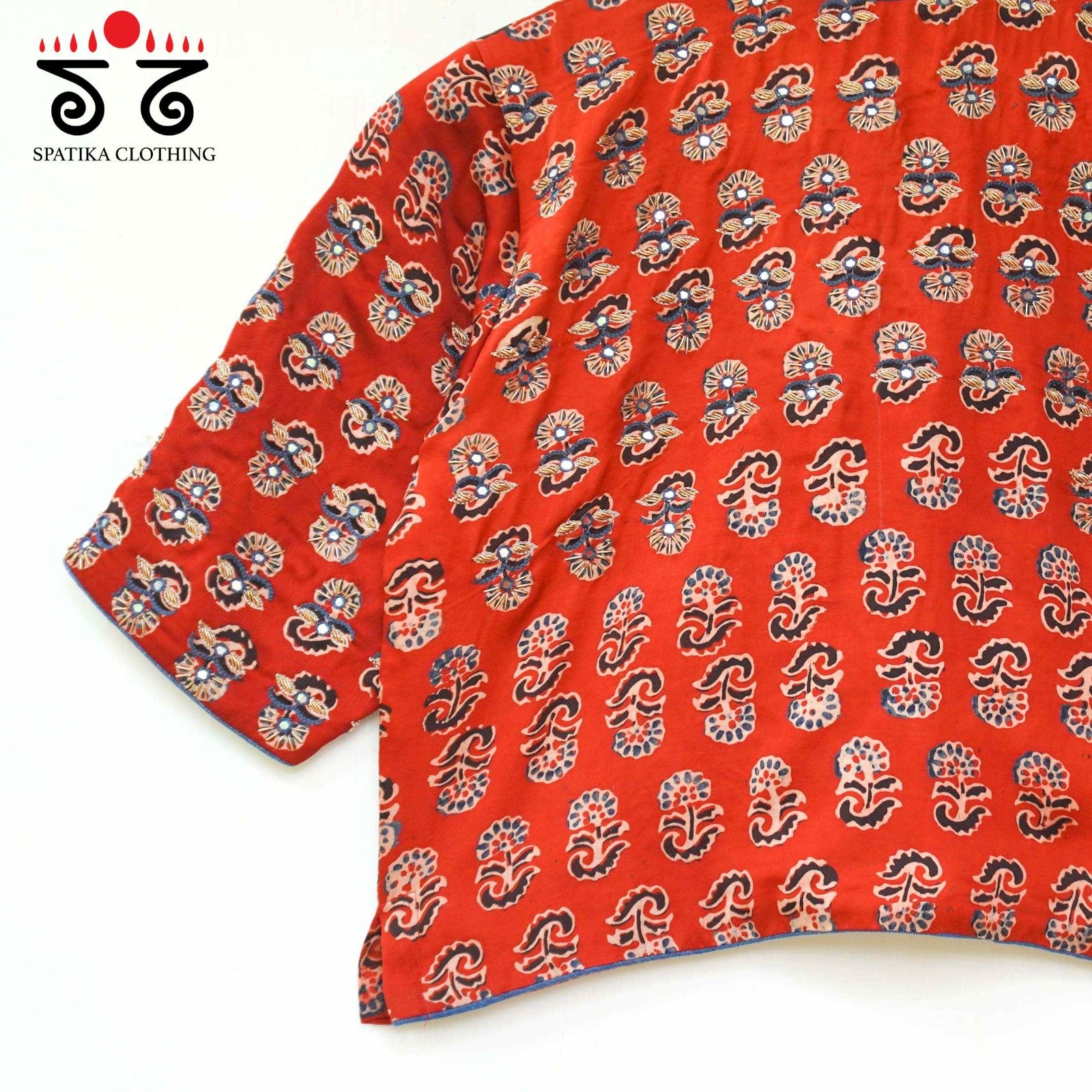 The Festive Red Modal Blouse