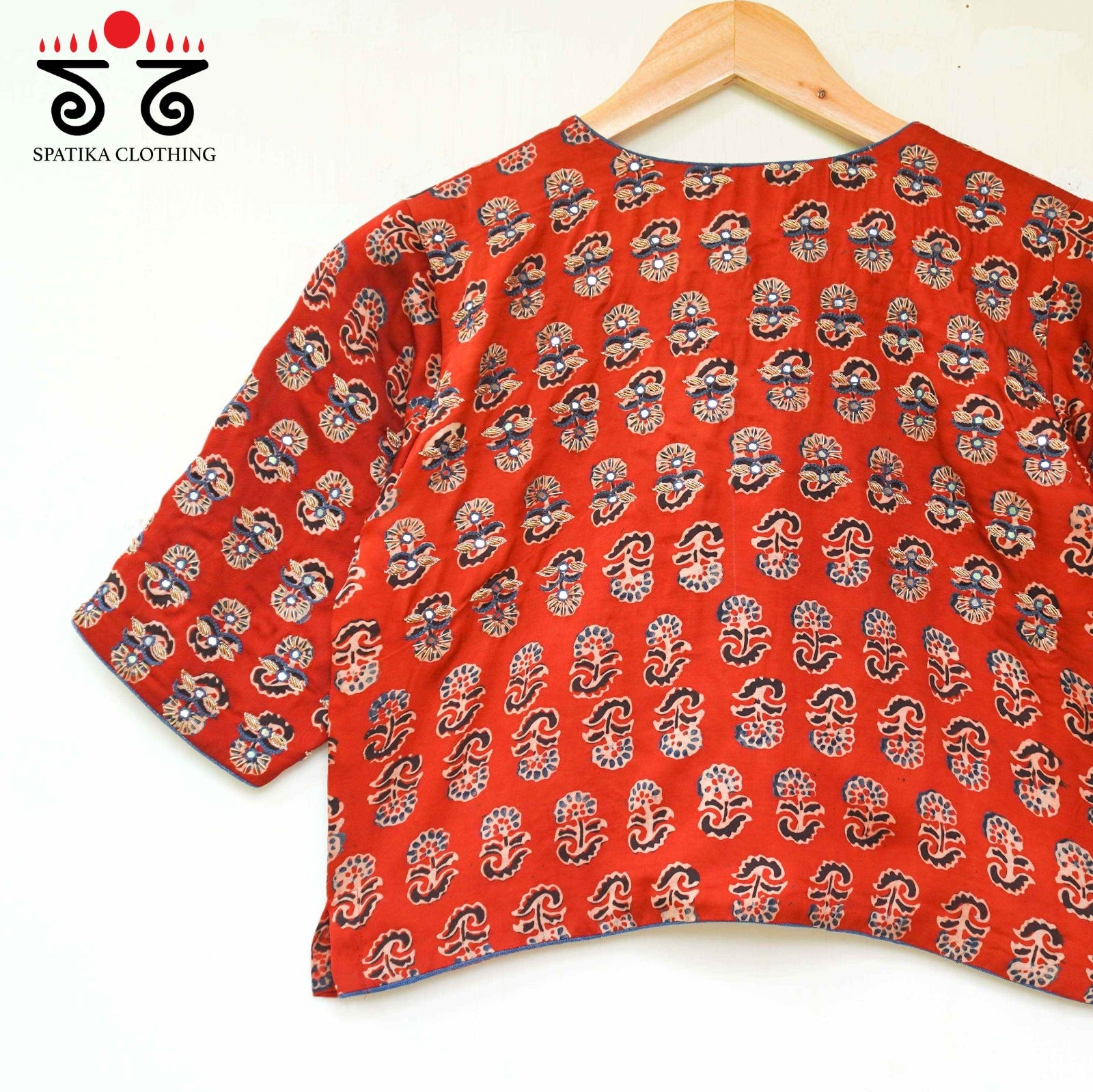 The Festive Red Modal Blouse