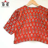 The Festive Red Modal Blouse