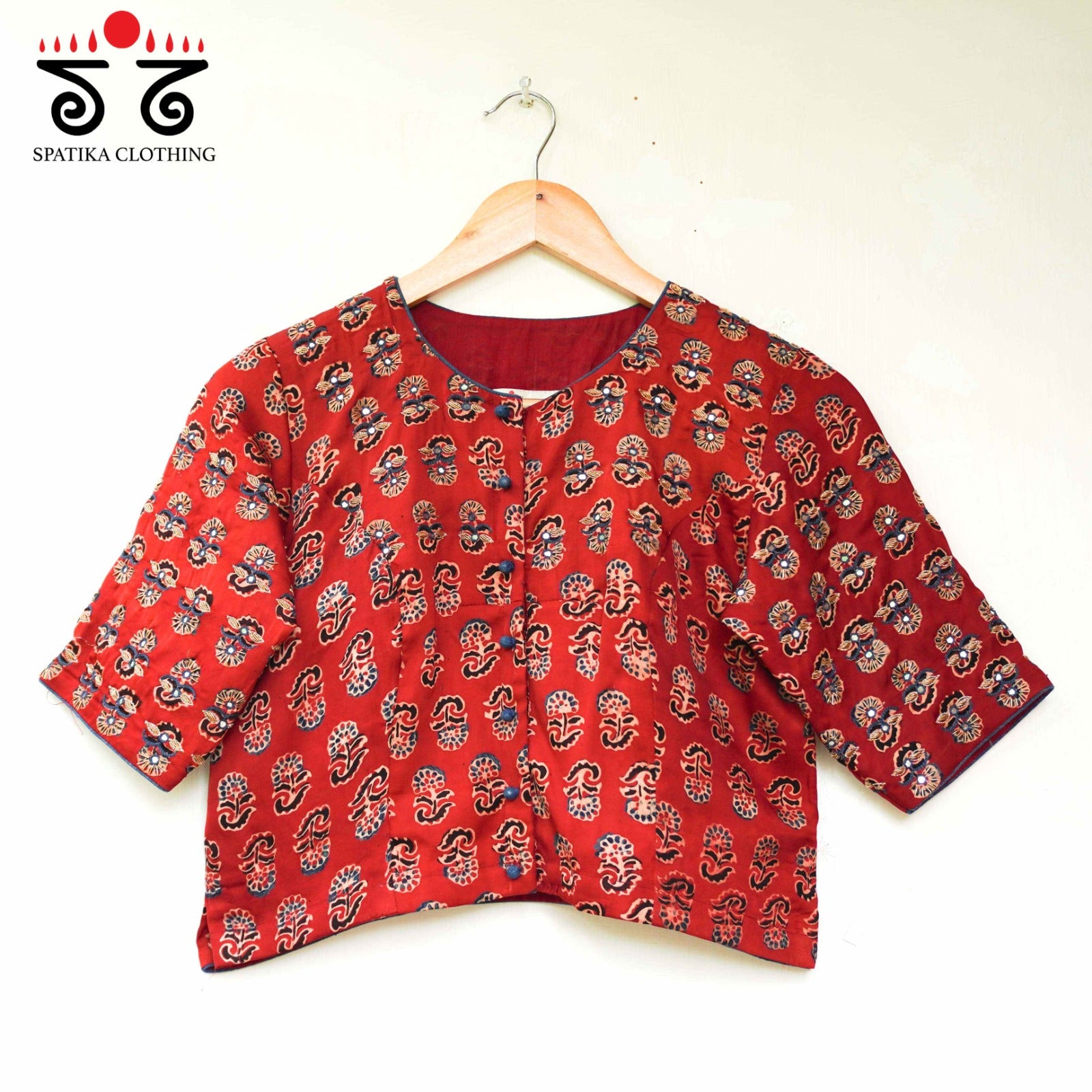 The Festive Red Modal Blouse