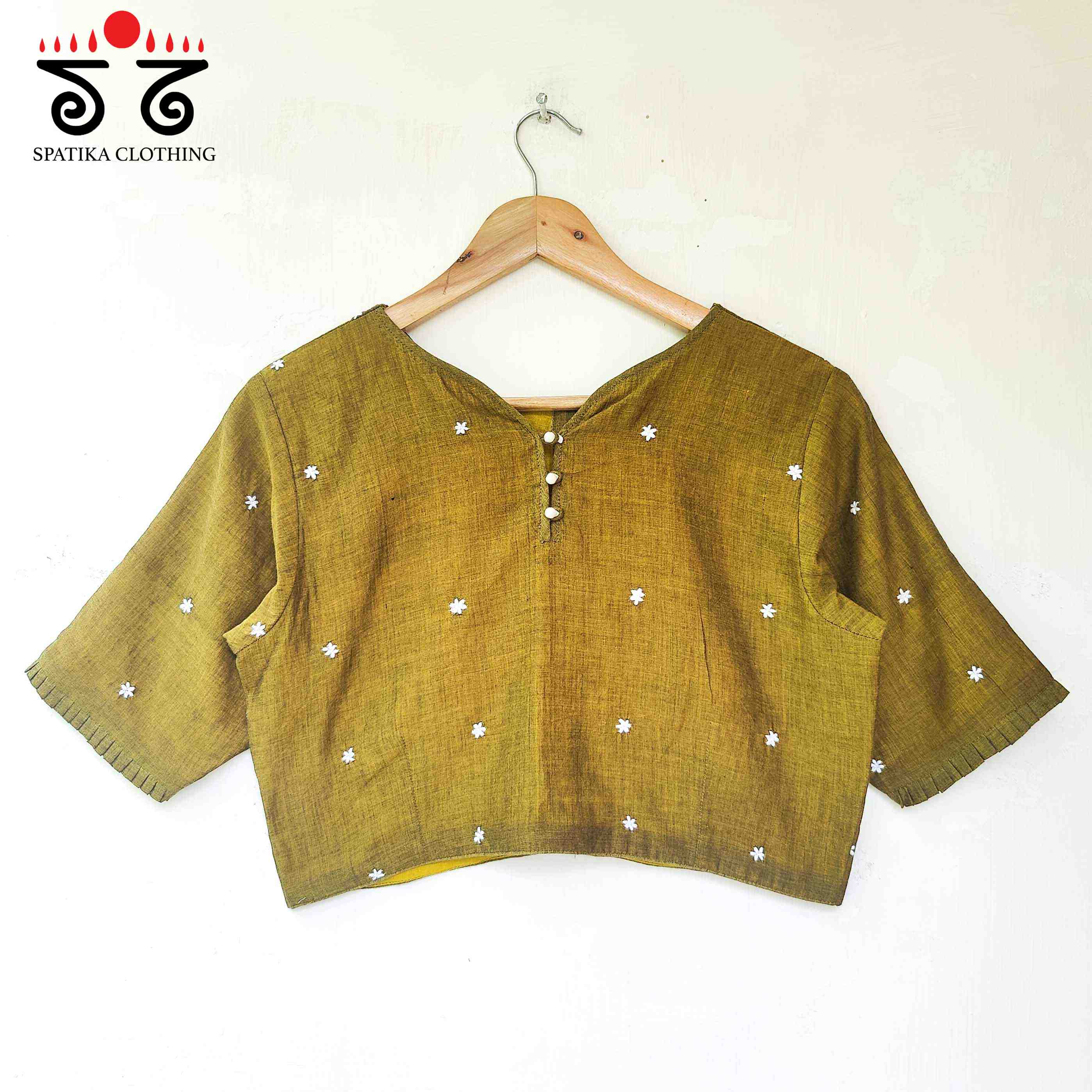 Brown Boondhi-Handcrafted Blouse