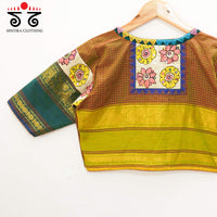 Peacock Green Chettinad - Pen Kalamkari Blouse