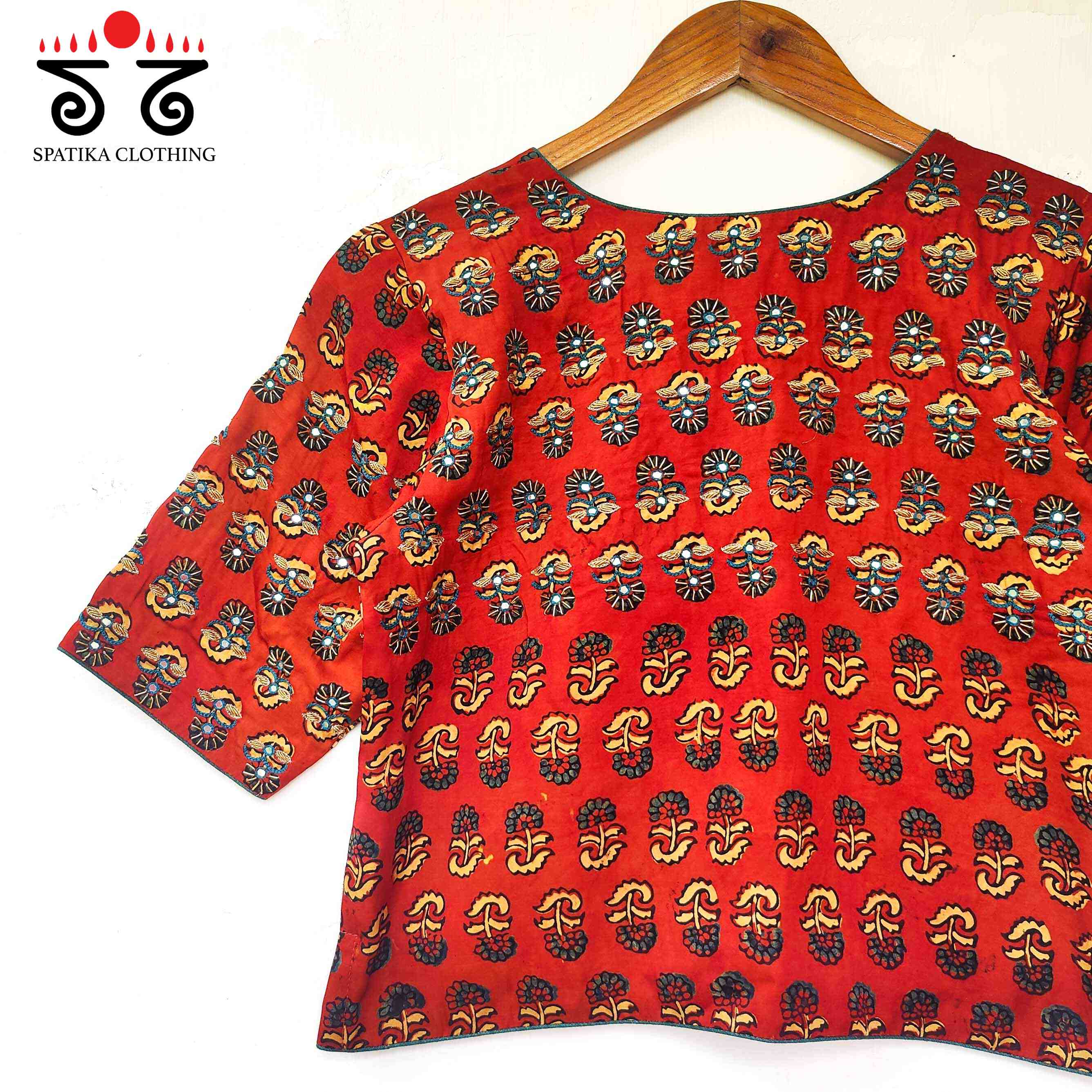 The Festive Red Modal Blouse