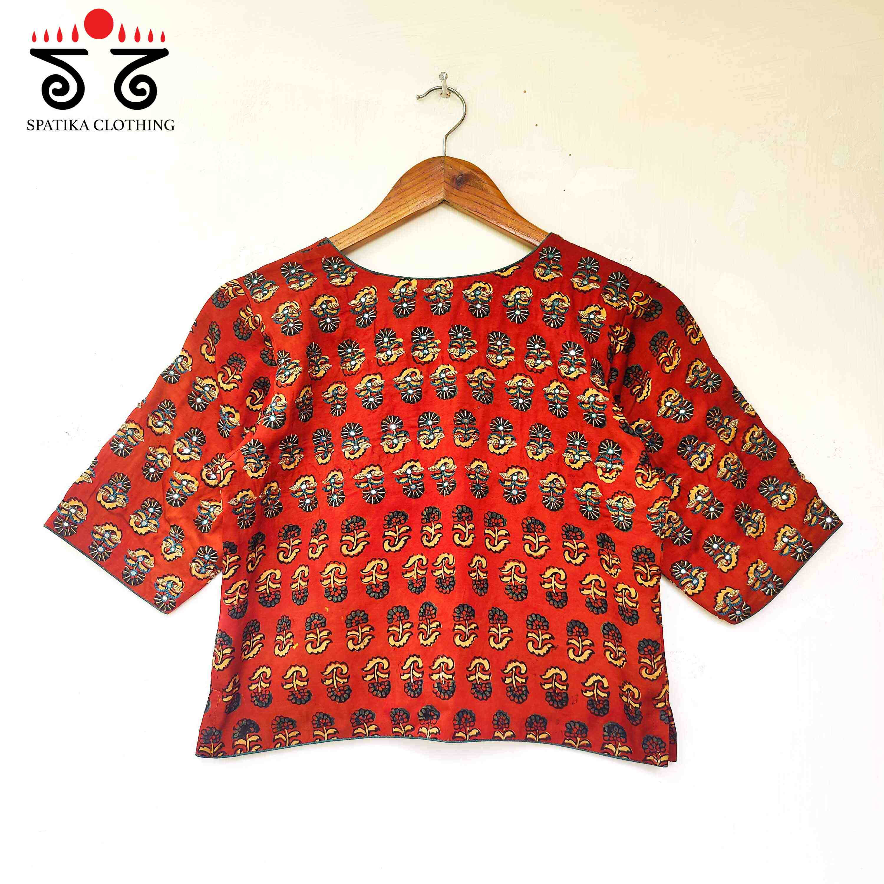 The Festive Red Modal Blouse