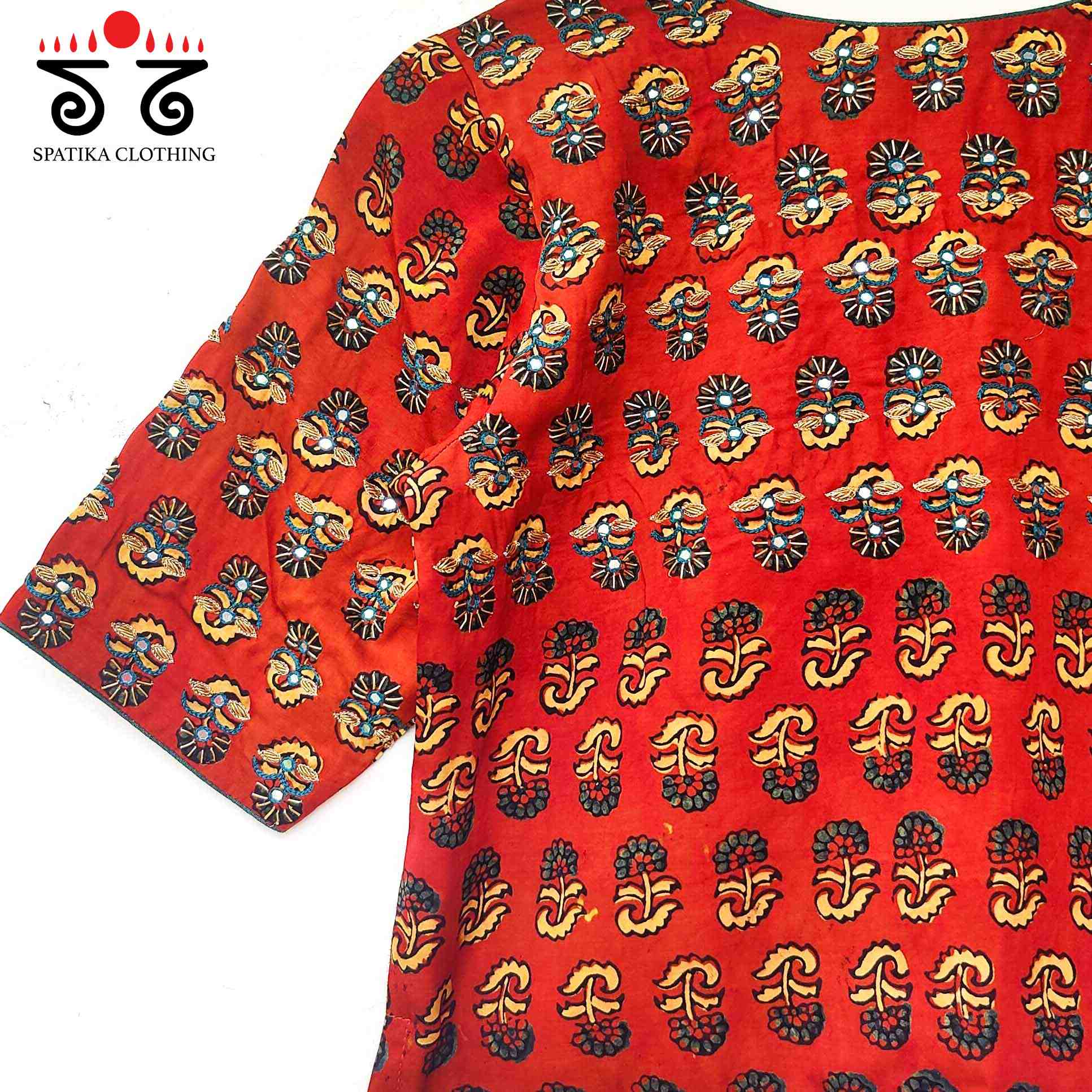 The Festive Red Modal Blouse