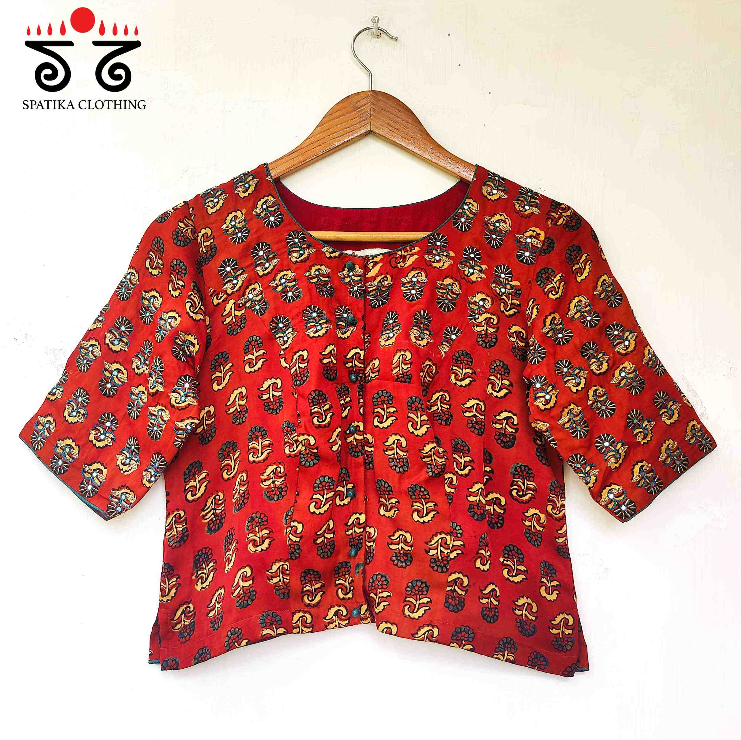 The Festive Red Modal Blouse
