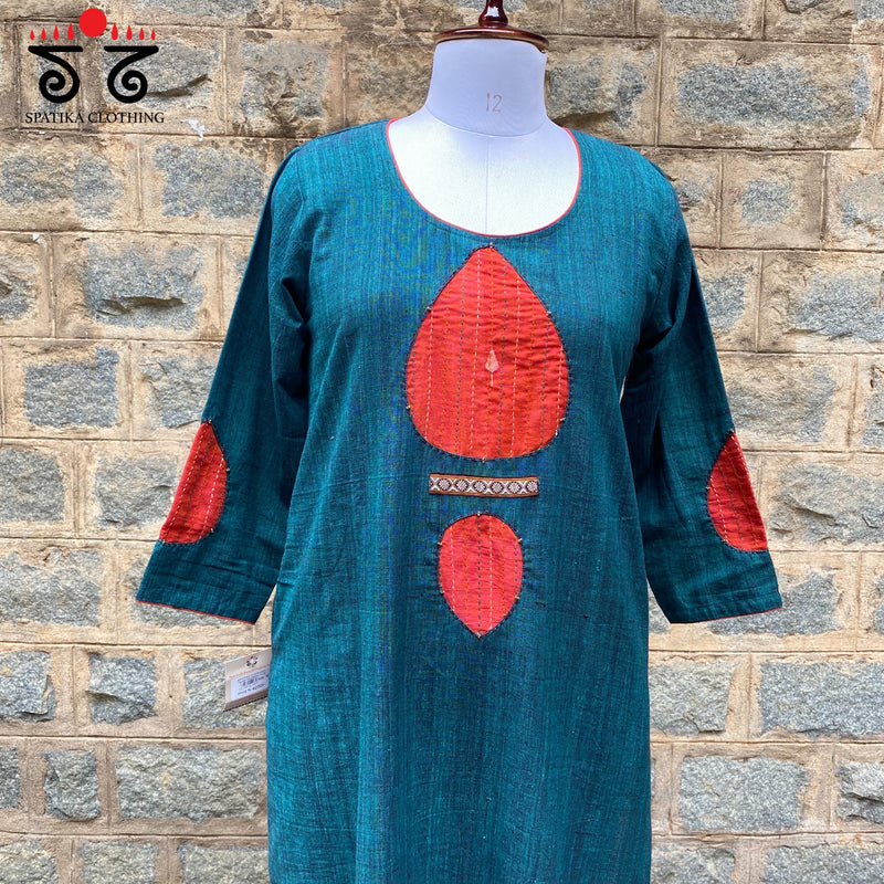 Kantha-Inlay Work Handcrafted Kurta