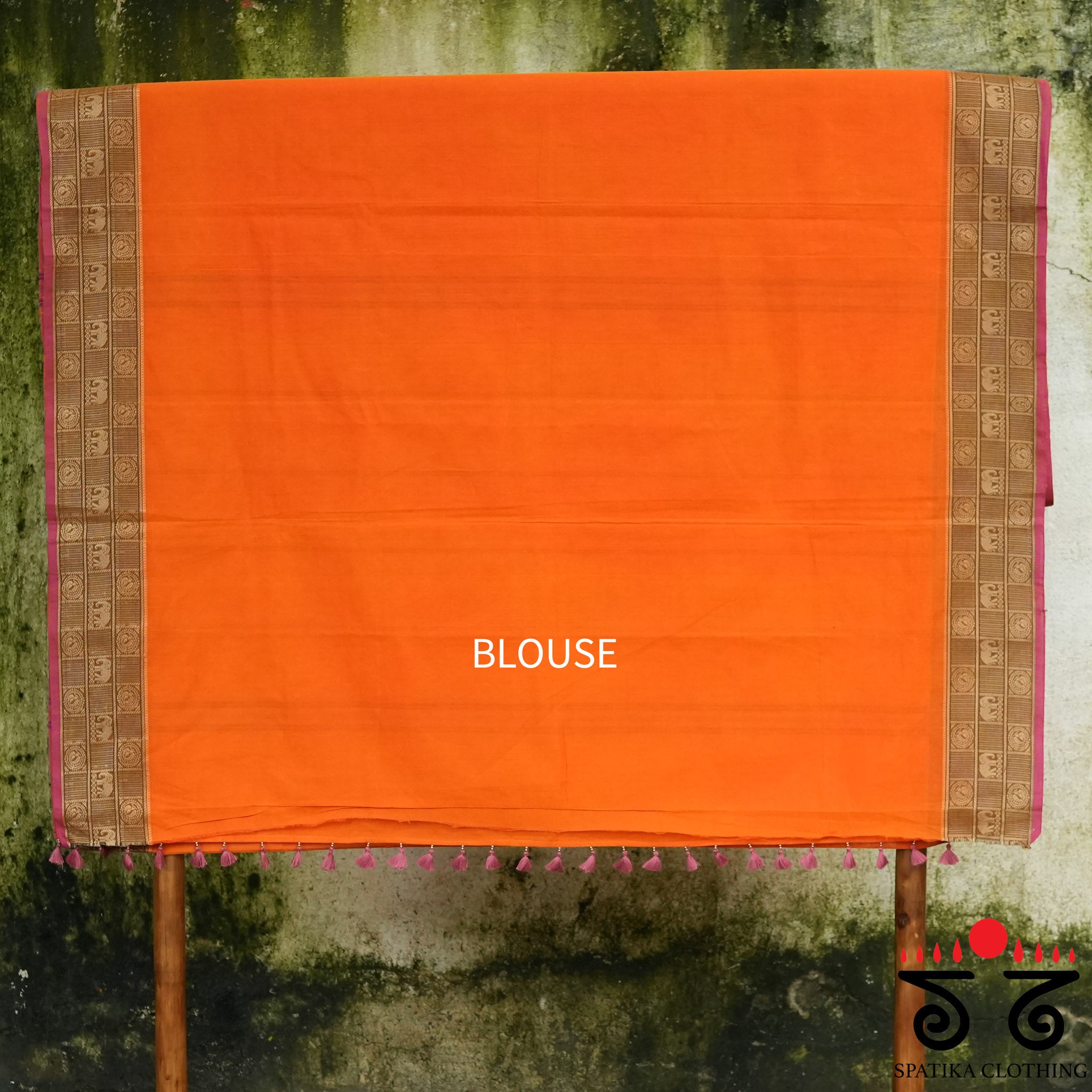 Orange Chettinad Cotton Saree
