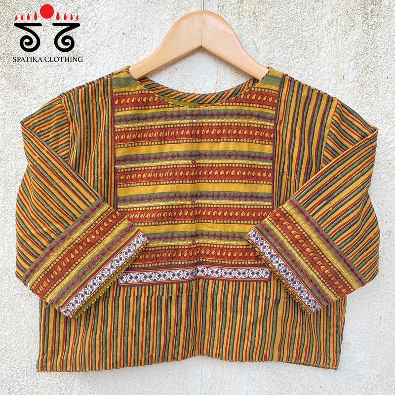 Ajrak Striped Blouse