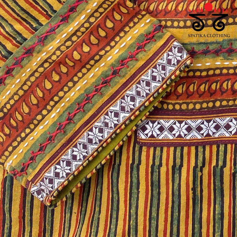 Ajrak Striped Blouse