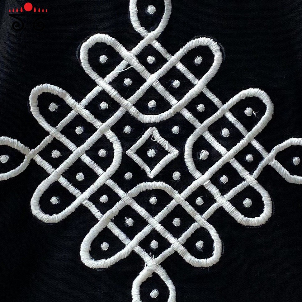 Black Telia Rumal - Kolam Blouse