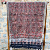 Ajrak on Linen Dupatta