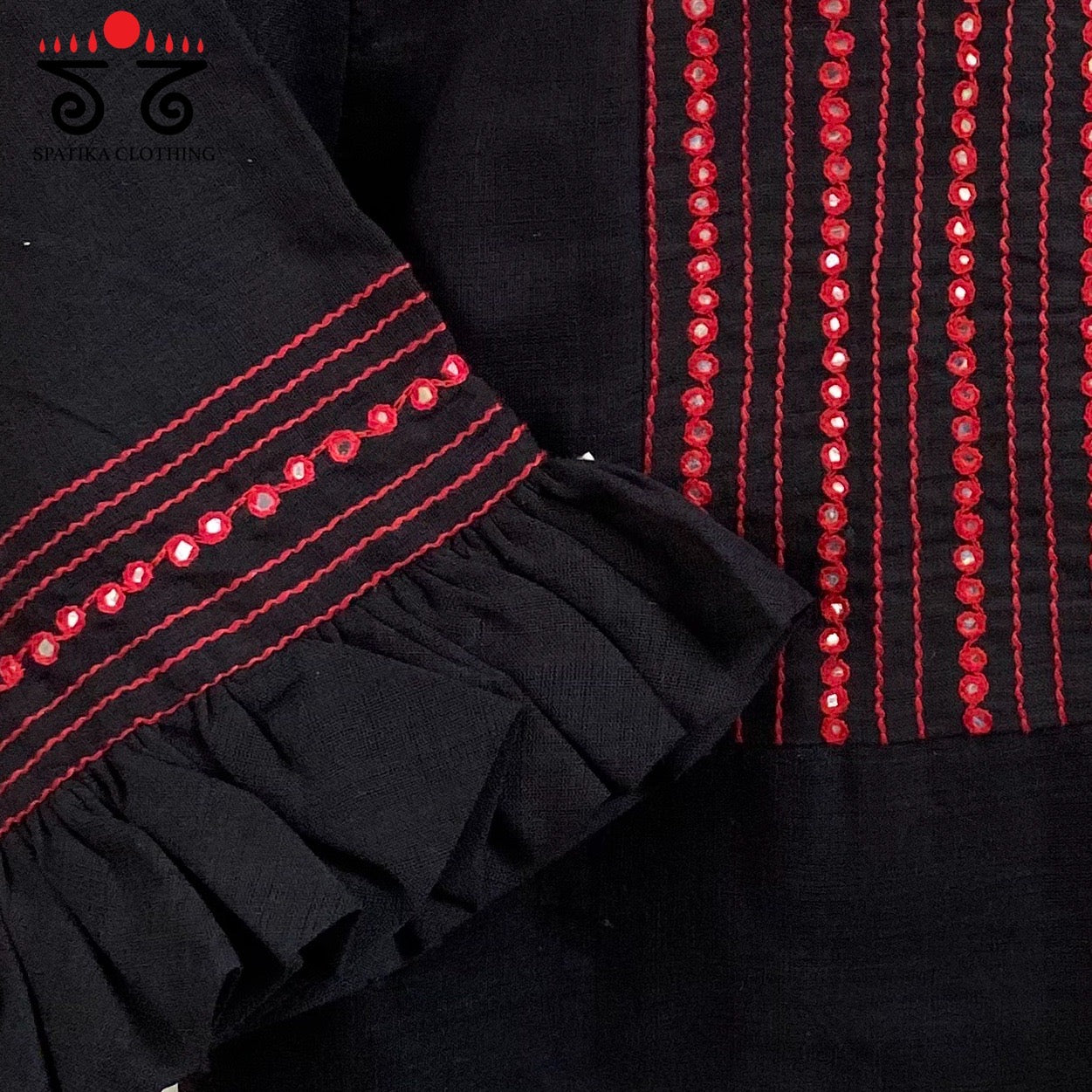 Hand - Embroidered Mirror Work Blouse
